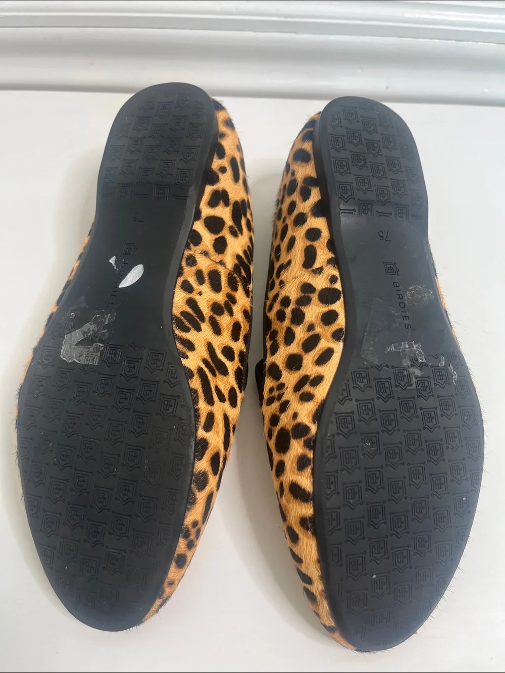 Birdies The Starling Cheetah Leopard Calf Hair Loafers Sz 7.5
